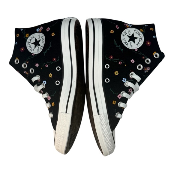 Converse Women's Chuck Taylor All Star Floral Embroidery High Top Shoe, Size 9.5 - Picture 6 of 11